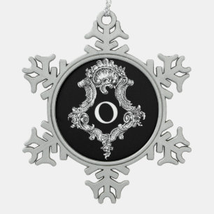 Flocon De Neige O Ornement initial du monogramme