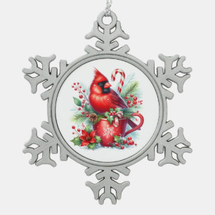 Flocon De Neige Ornement cardinal
