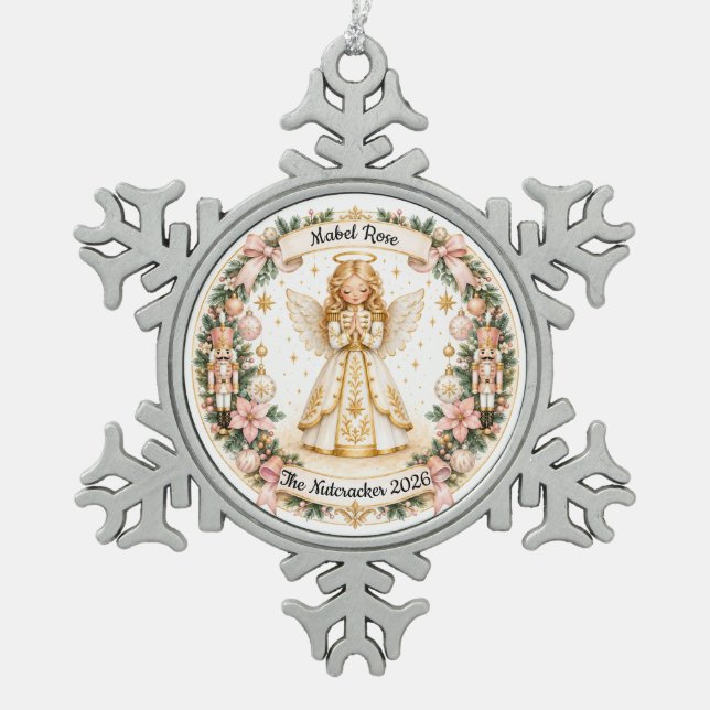 Flocon De Neige Ornement d'ange Casse-Noisette (Devant)