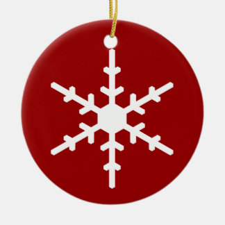 Flocon de neige - Ornement de Noël en rouge