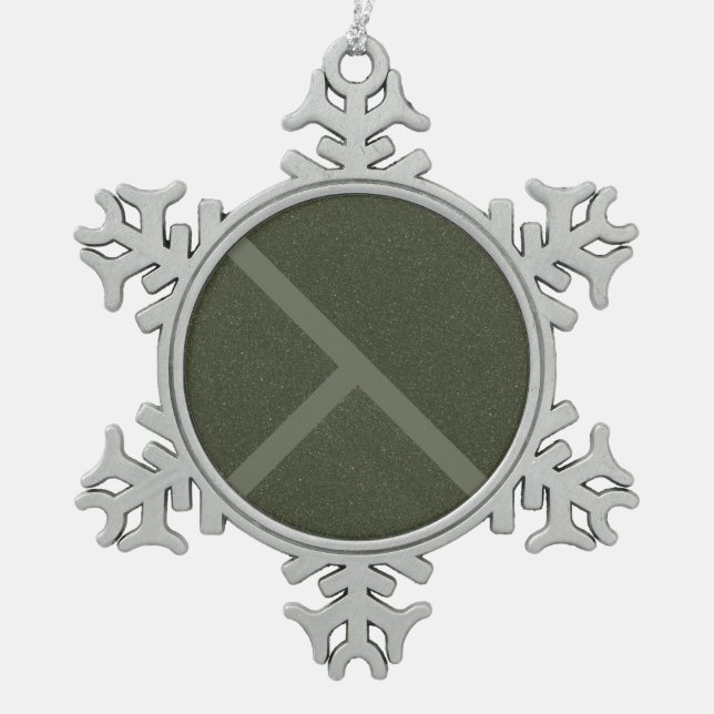 Flocon De Neige Ornement Diagonal Divide Snowflake - Personnalisab (Devant)