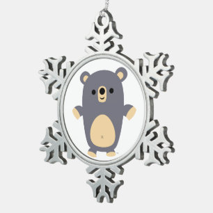 Flocon De Neige Ornement d'Ours d'Acheteur Bleu Cute
