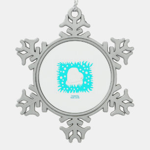 Flocon De Neige Ornement du coeur des neiges d'hiver