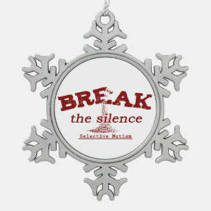 Flocon De Neige Ornement en céramique Briser le silence