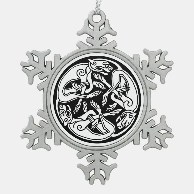 Flocon De Neige ornement en étain (Devant)