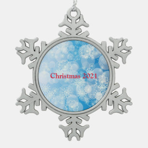 Flocon De Neige Ornement en métal arrière - plan Snowflake