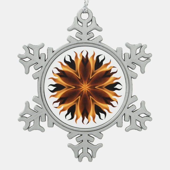 Flocon De Neige Ornement Flames (Devant)