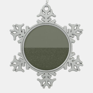 Flocon De Neige Ornement horizontal Moss Green Duo - personnalisab