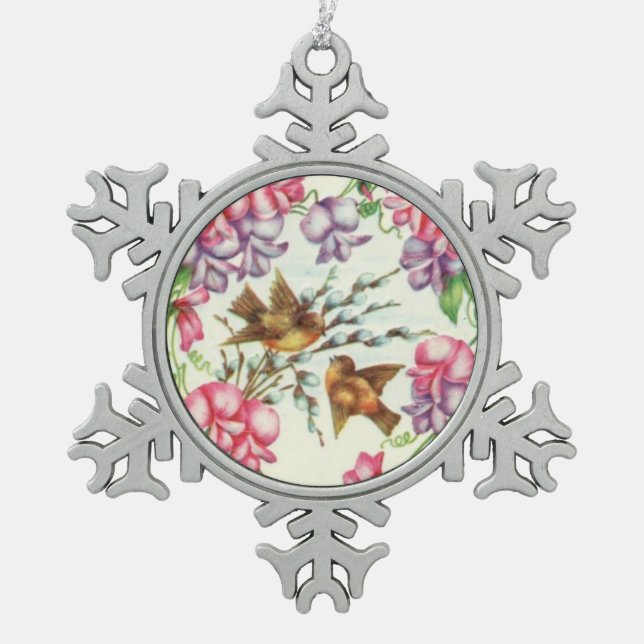 Flocon De Neige Ornement Inséparable vintage (Devant)