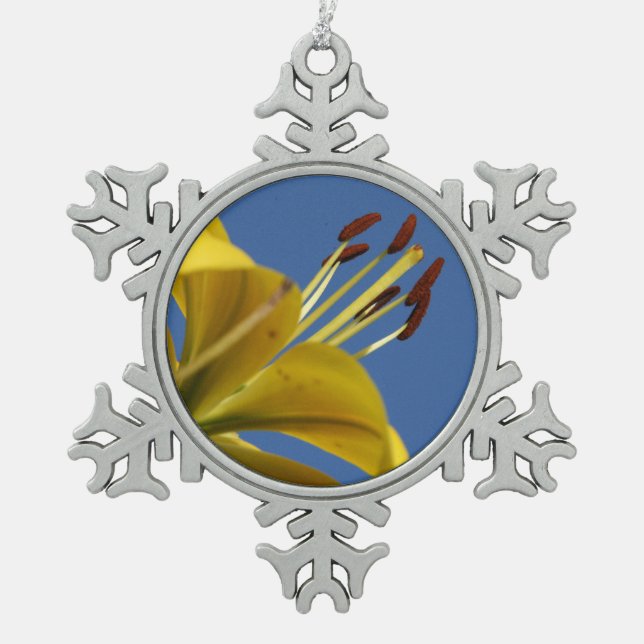 Flocon De Neige Ornement Lily jaune (Devant)