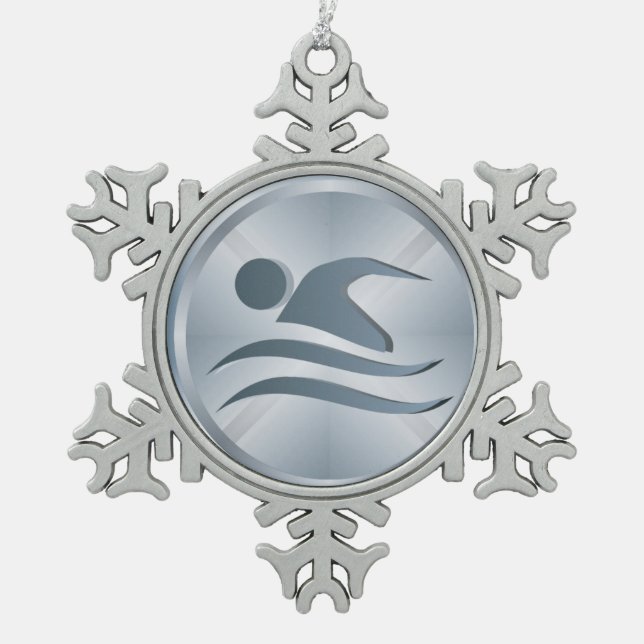 Flocon De Neige Ornement nageur - SRF (Devant)