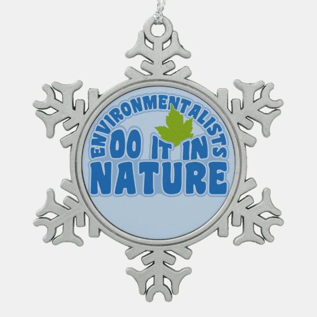 Flocon De Neige Ornement personnalisé écologiste (Devant)