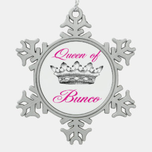 Flocon De Neige Ornement Queen Of Bunco Snowflake