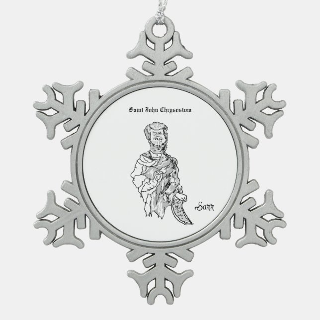 Flocon De Neige Ornement : Saint Jean  (Devant)