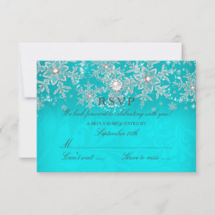 Flocon de neige perle cristal sarcelle argent RSVP
