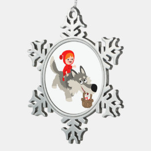 Flocon De Neige Petit Chaperon rouge et ornement d'adoucissement d