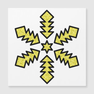 Flocon de neige scintillant - Étoile jaune