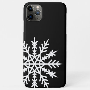 Flocon de neige sur coque iphone noir