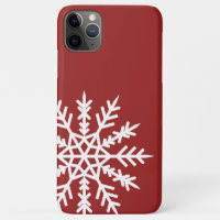 Flocon de neige sur coque iphone rouge