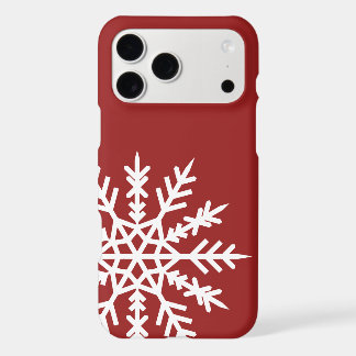Flocon de neige sur coque iphone rouge