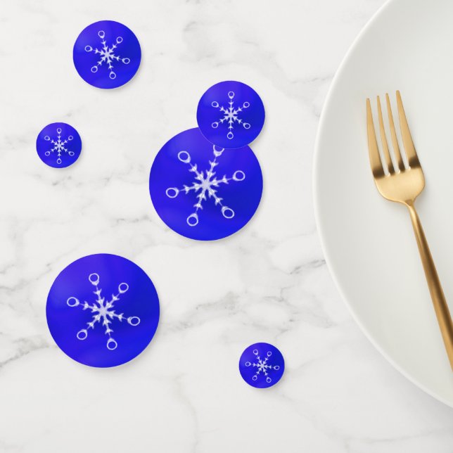 Flocons de neige élégants sur confettis de table b (Groupe)