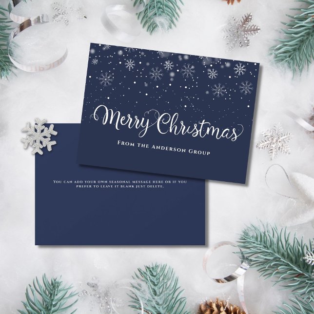 Flocons de neige Joyeux Noël Carte de vœux profess (Créateur téléchargé)