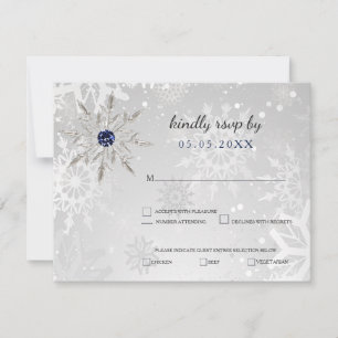 flocons de neige marine argent mariage hiver rsvp