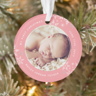 Flocons de neige pour le premier Noël de bébé Stat