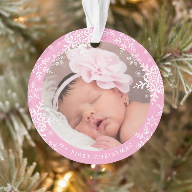 Flocons de neige pour le premier Noël de bébé sur  (Arbre)