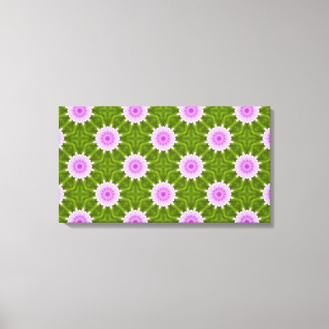 Flocons de neige roses sur toile (Recto)