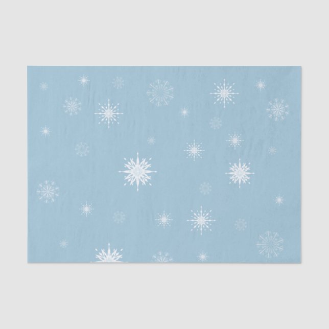 Flocons de neige sur le papier de soie de soie (Recto)