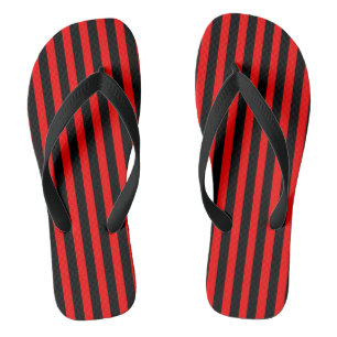 Flops à tongs noirs et rouges