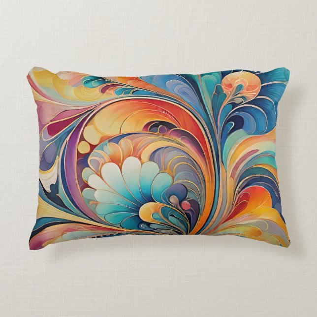 Flora 3 Floral Pastel Accent Coussin (Devant)