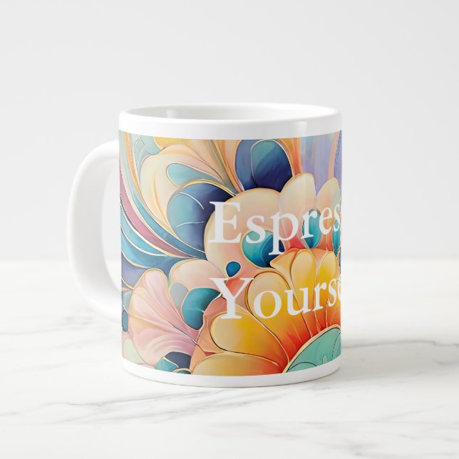 Flora 3 Floral Pastel Spécialité Mug (Devant gauche)