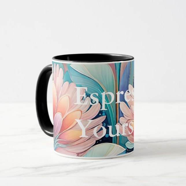 Flora 4 Floral Pastel Combo Mug (Devant gauche)