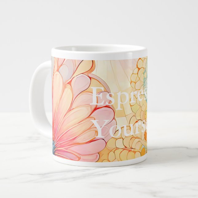 Flora 5 Floral Pastel Spécialité Mug (Devant gauche)