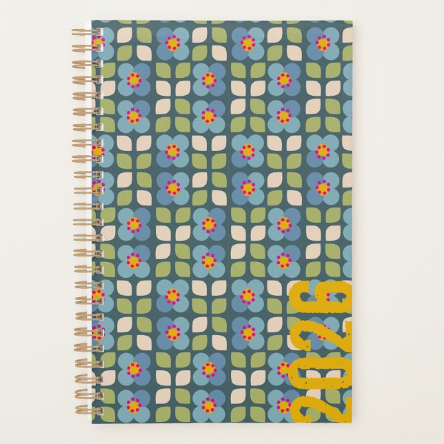 FLORA BLUSH - Planificateur de motifs botaniques (Devant)