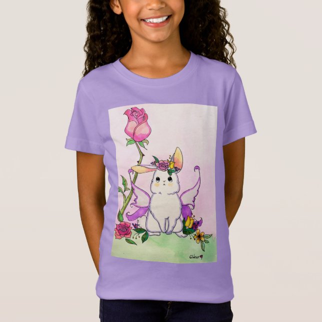 Flora du T-shirt Bitsy Bunnies Lavender (Devant)