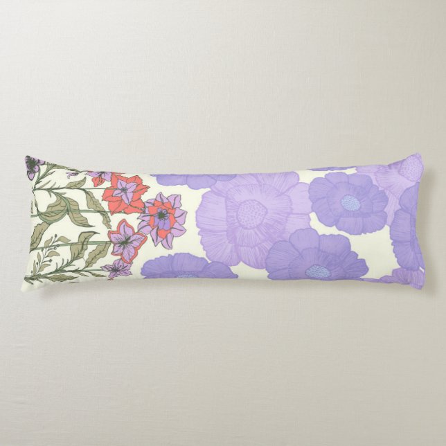 Flora Obscura – Coussin de jet imprimé floral sans (Devant)