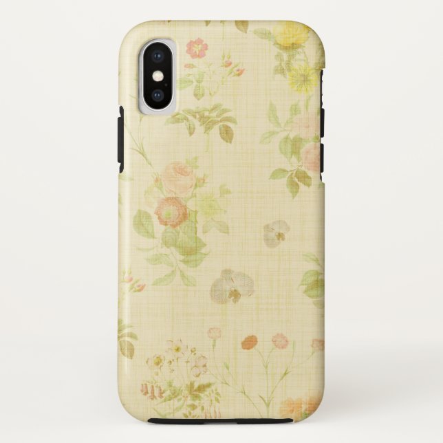 Floral 1 Apple iPhone X, étui téléphonique robuste (Dos)