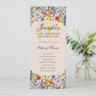 Floral 70e Anniversaire Programme Merci Champagne