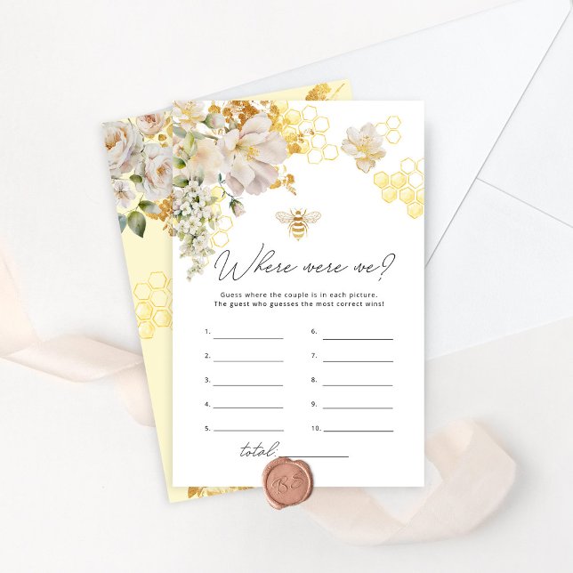 Floral abeille Où étions-nous le jeu de douche nup (Créateur téléchargé)
