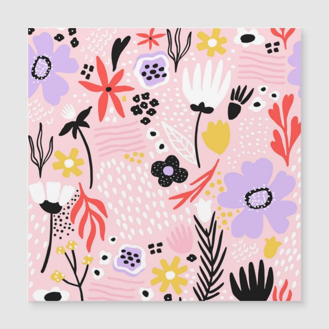Floral Abstrait : Design Vintage créatif. (Devant)