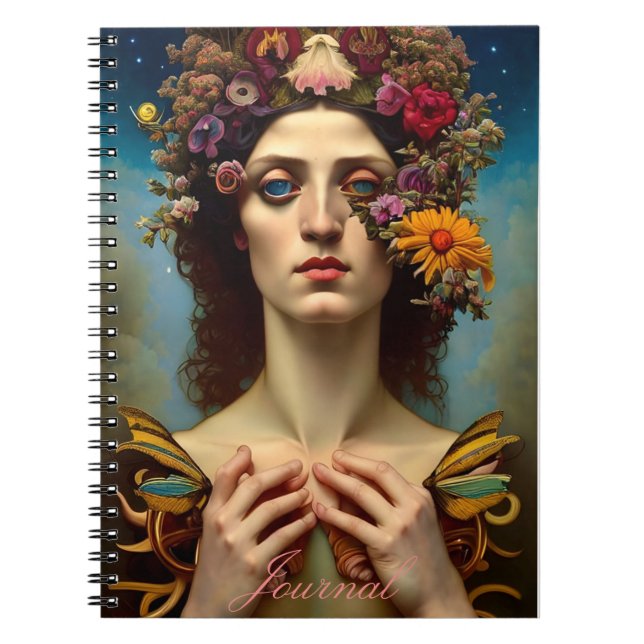 Floral Abstrait Imaginaire Femme Journal (Devant)