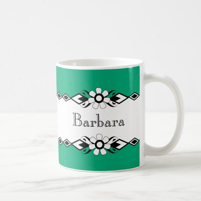 Floral Acccent Personalized Mugs (Droite)