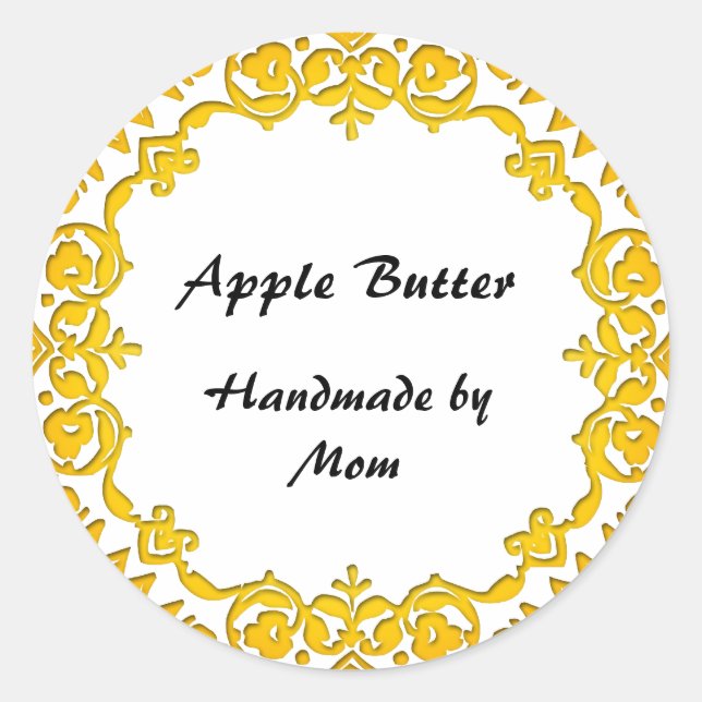 Floral Accueil Affaires Canne savon Étiquette Jaun (Devant)