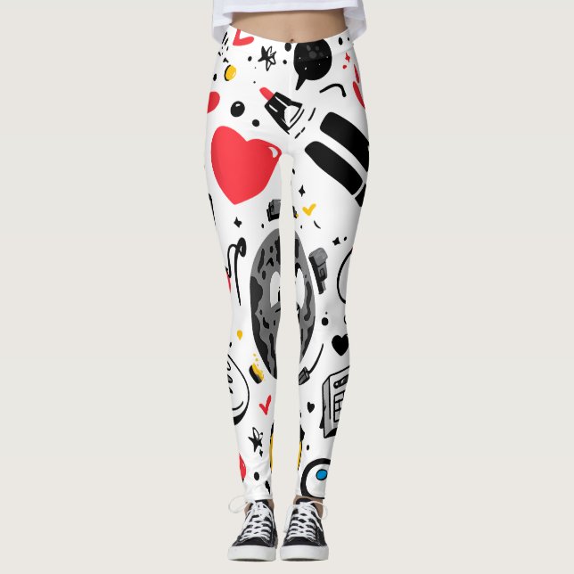 Floral All-Over Print Leggings (Devant)
