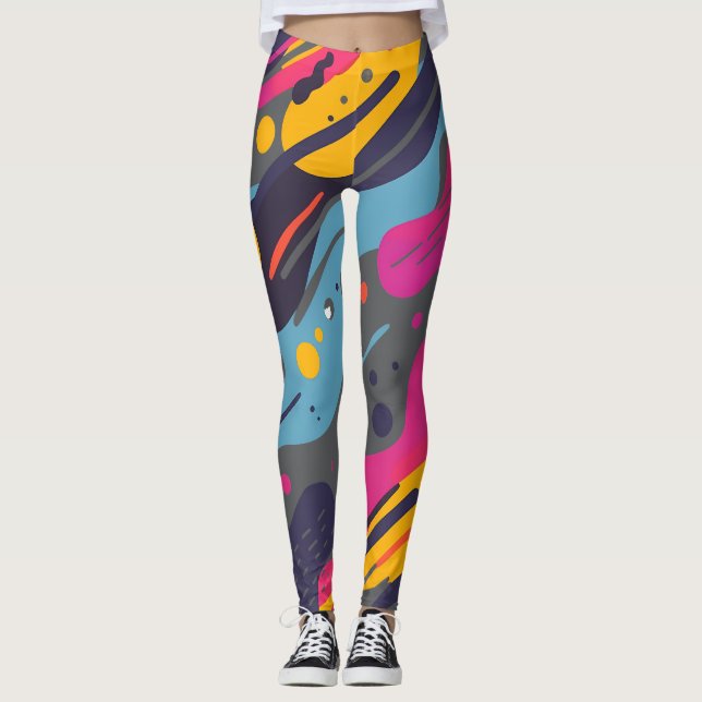 Floral All-Over Print Leggings (Devant)