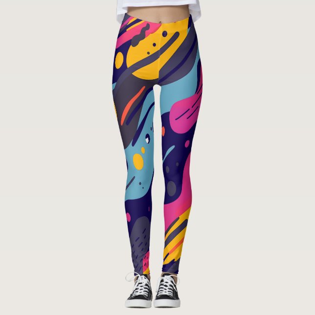 Floral All-Over Print Leggings (Devant)