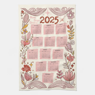 Floral Amour, Espoir, Serviette de Paix &Happy 202